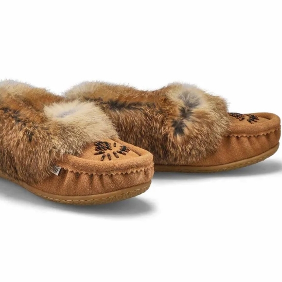 Shoes - Softmoc moccasin  rabbit fur size 6
